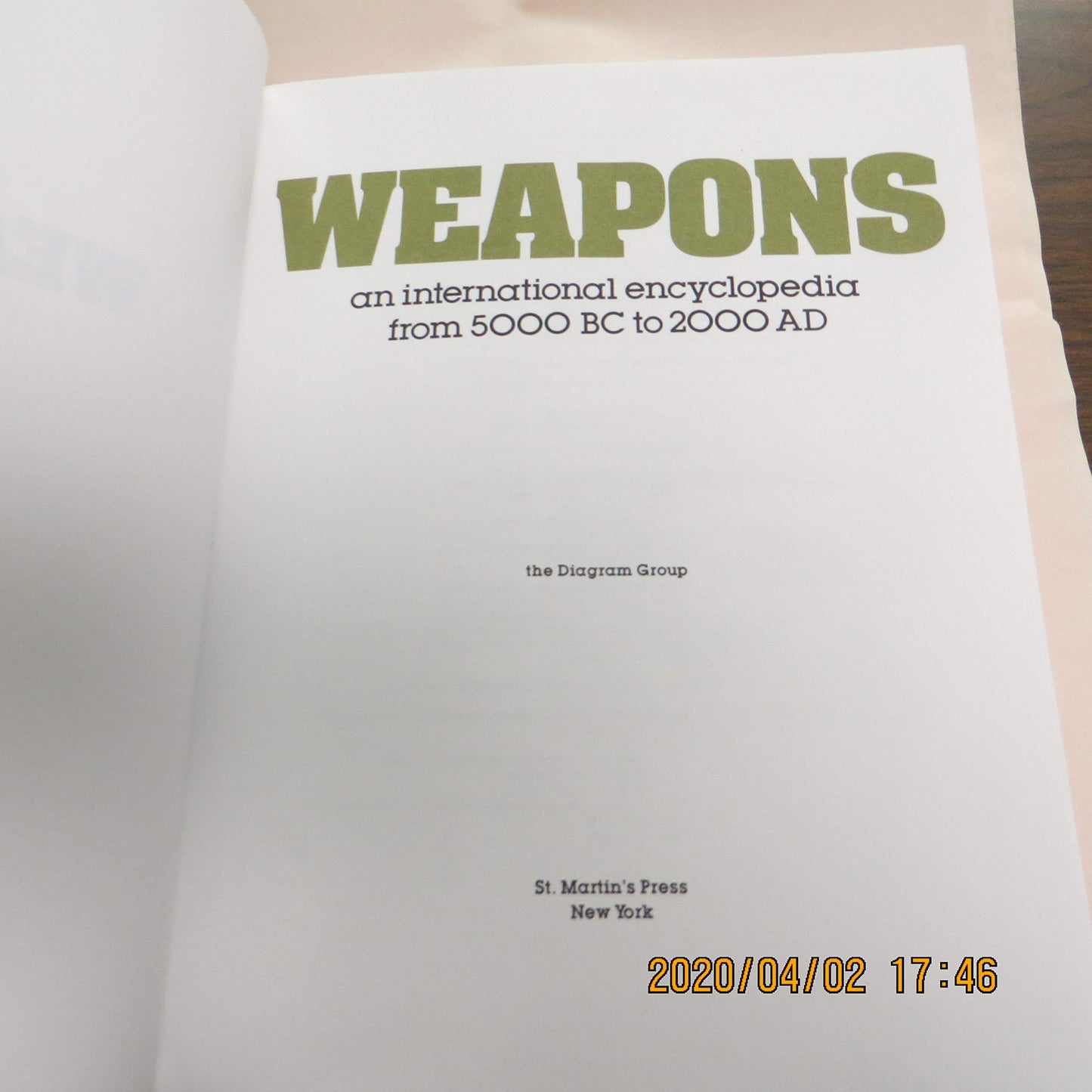 Weapons: An International Encyclopedia From 5000 B.C. to 2000 A.D.