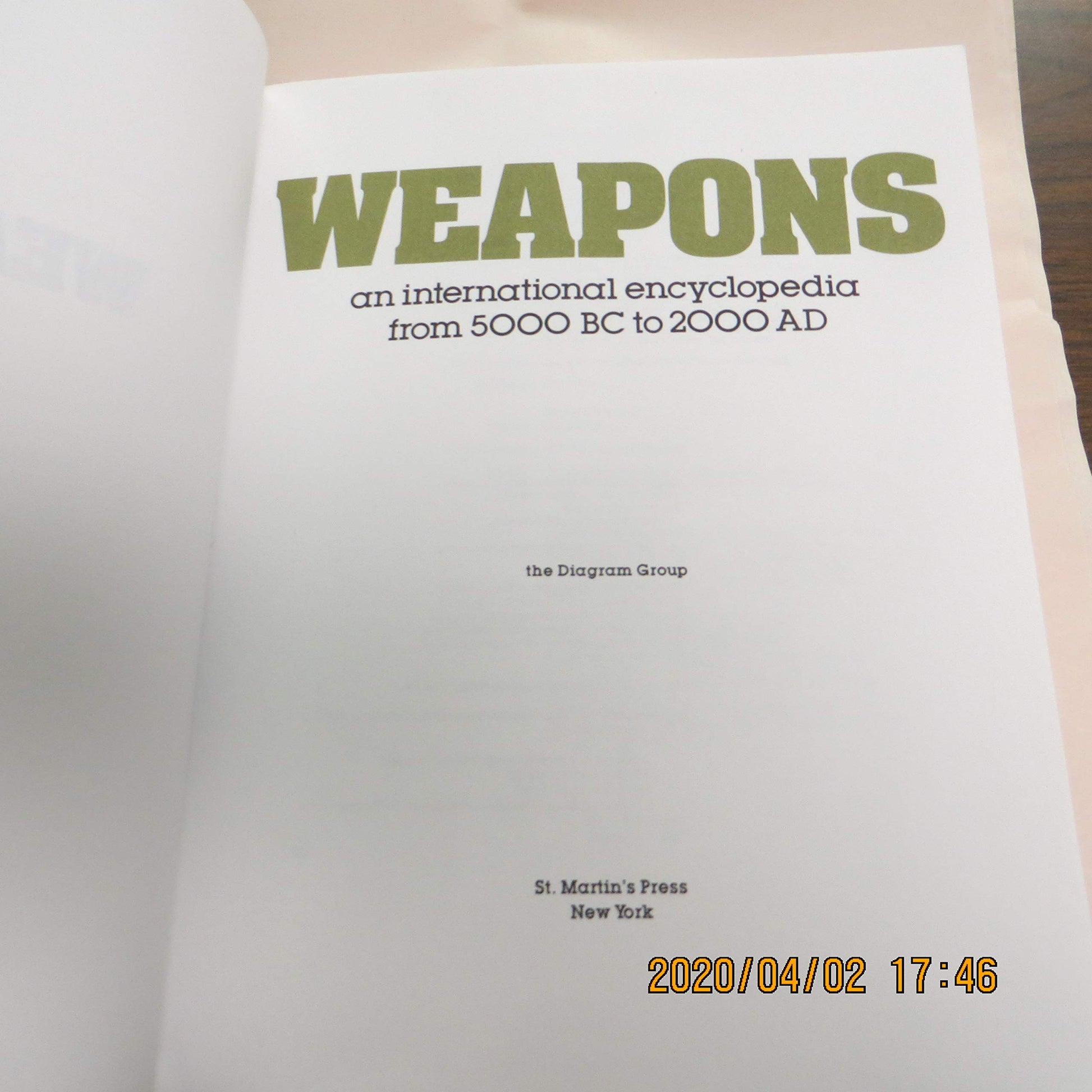 Weapons: An International Encyclopedia From 5000 B.C. to 2000 A.D.