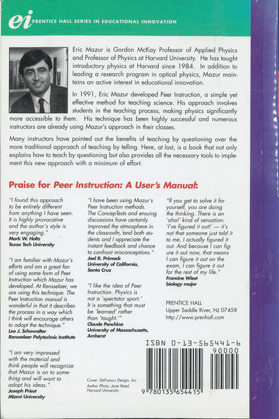 Peer Instruction: A User's Manual by Mazur, Eric