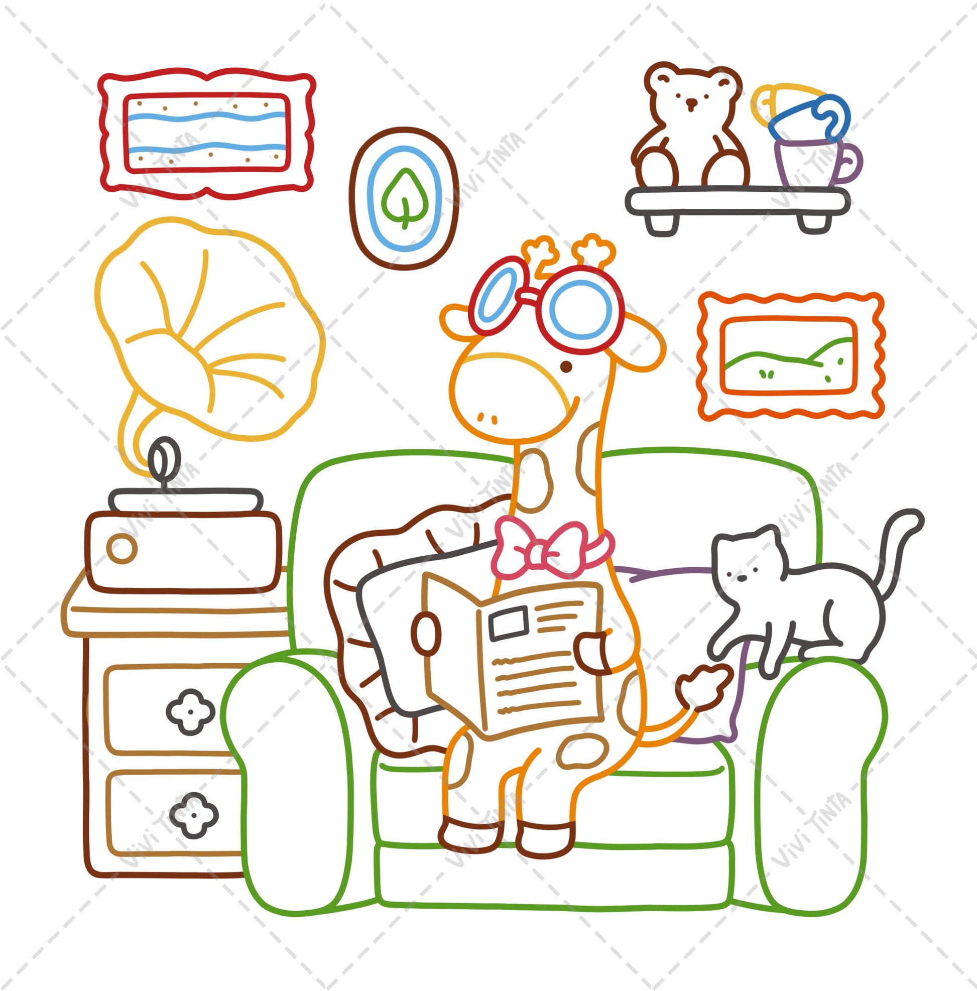 Little Moments: Color By Line Coloring Book for Adults & Teens with Vibrant Outlines for Calm and Cozy Days