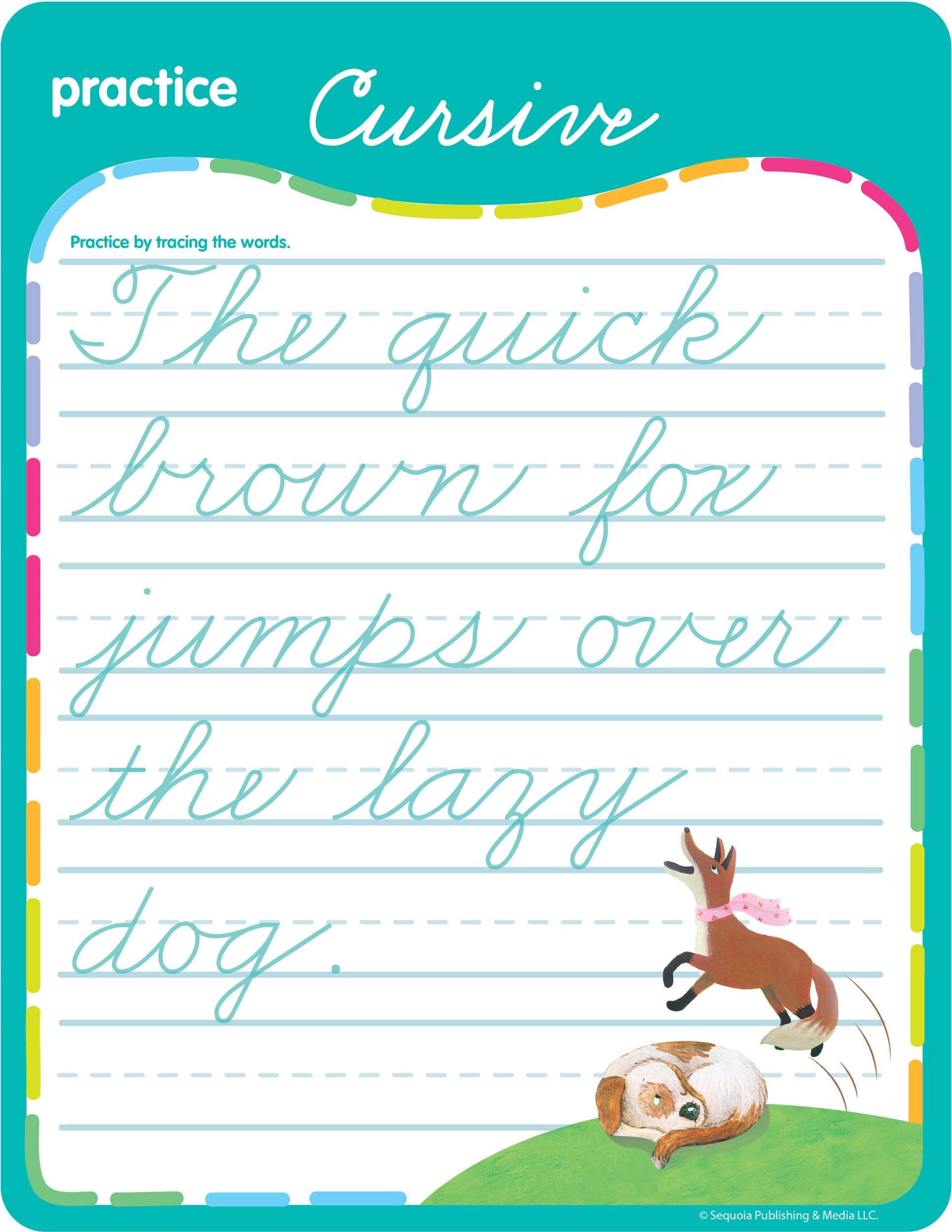 Active Minds - Write-and-Erase - Wipe Clean Learning Boards Ages 6+ - Cursive (Active Minds Welbs)