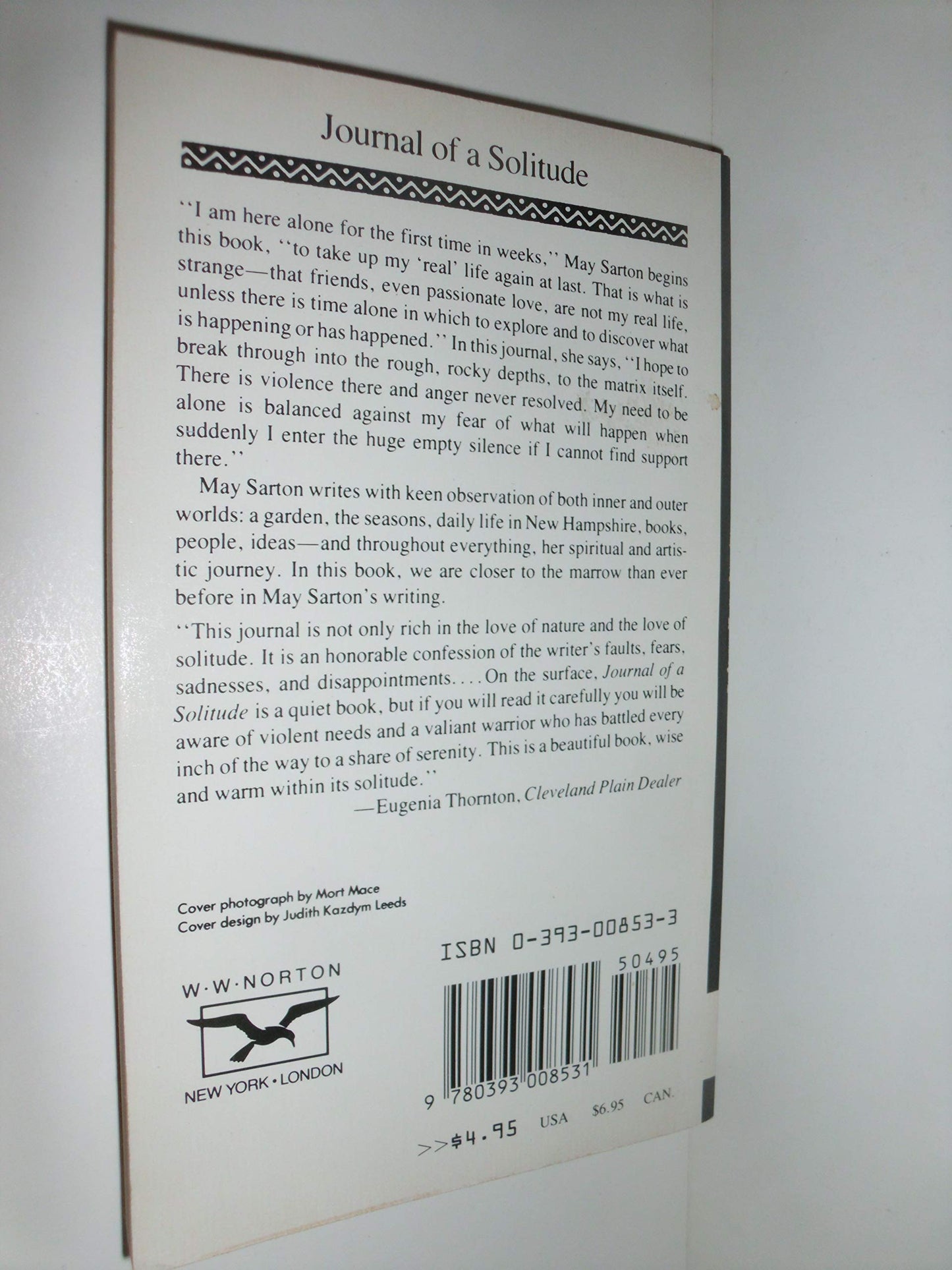 Journal of a Solitude by Sarton, May