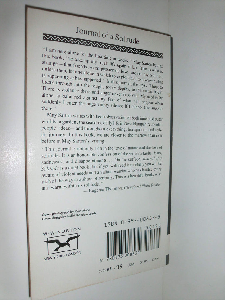 Journal of a Solitude — back cover