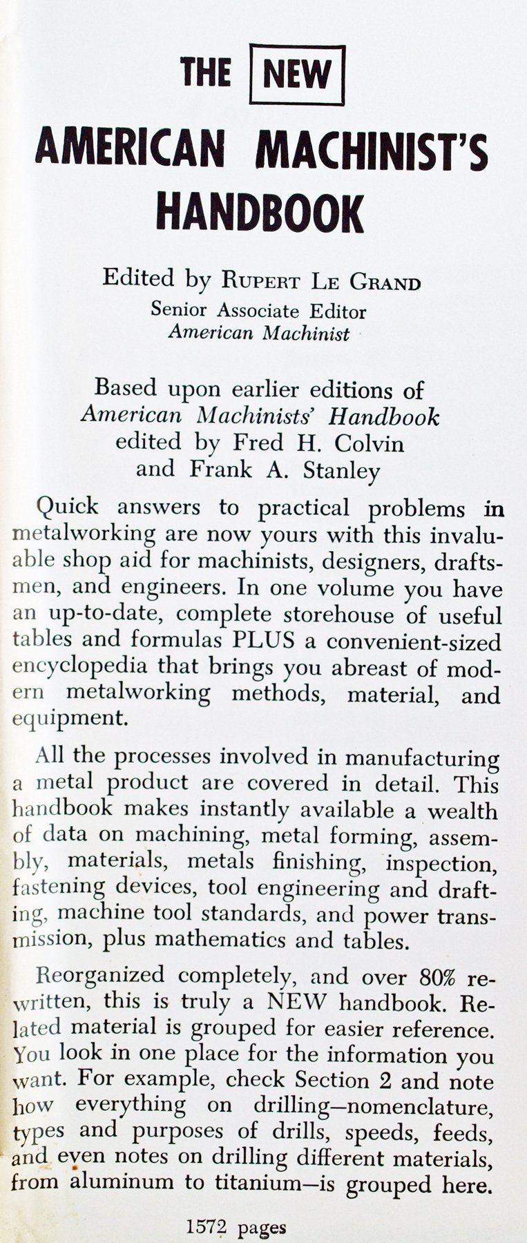 The New American Machinist's Handbook