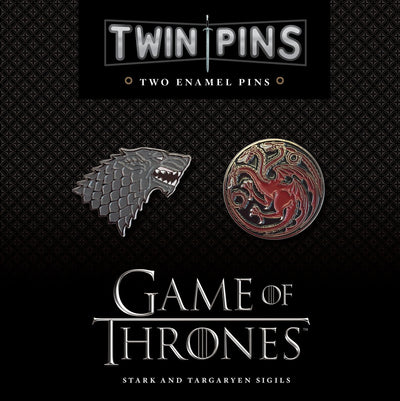Game of Thrones Twin Pins: Stark and Targaryen Sigils: Two Enamel Pins (Enamel Pin Sets, Game of Thrones Buttons, Jewelry from Books) (Game of Thrones x Chronicle Books)