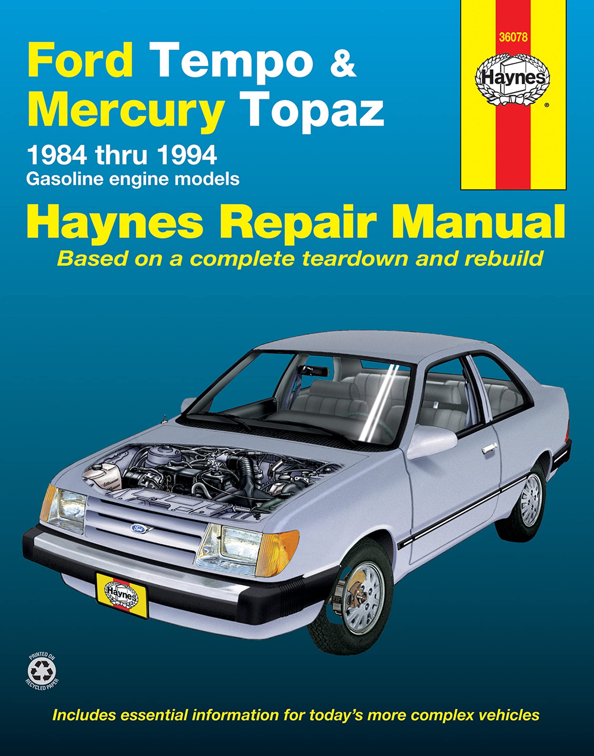Ford Tempo,Mercury Topaz 2WD petrol (84-94) Haynes Repair Manual USA (Paperback)