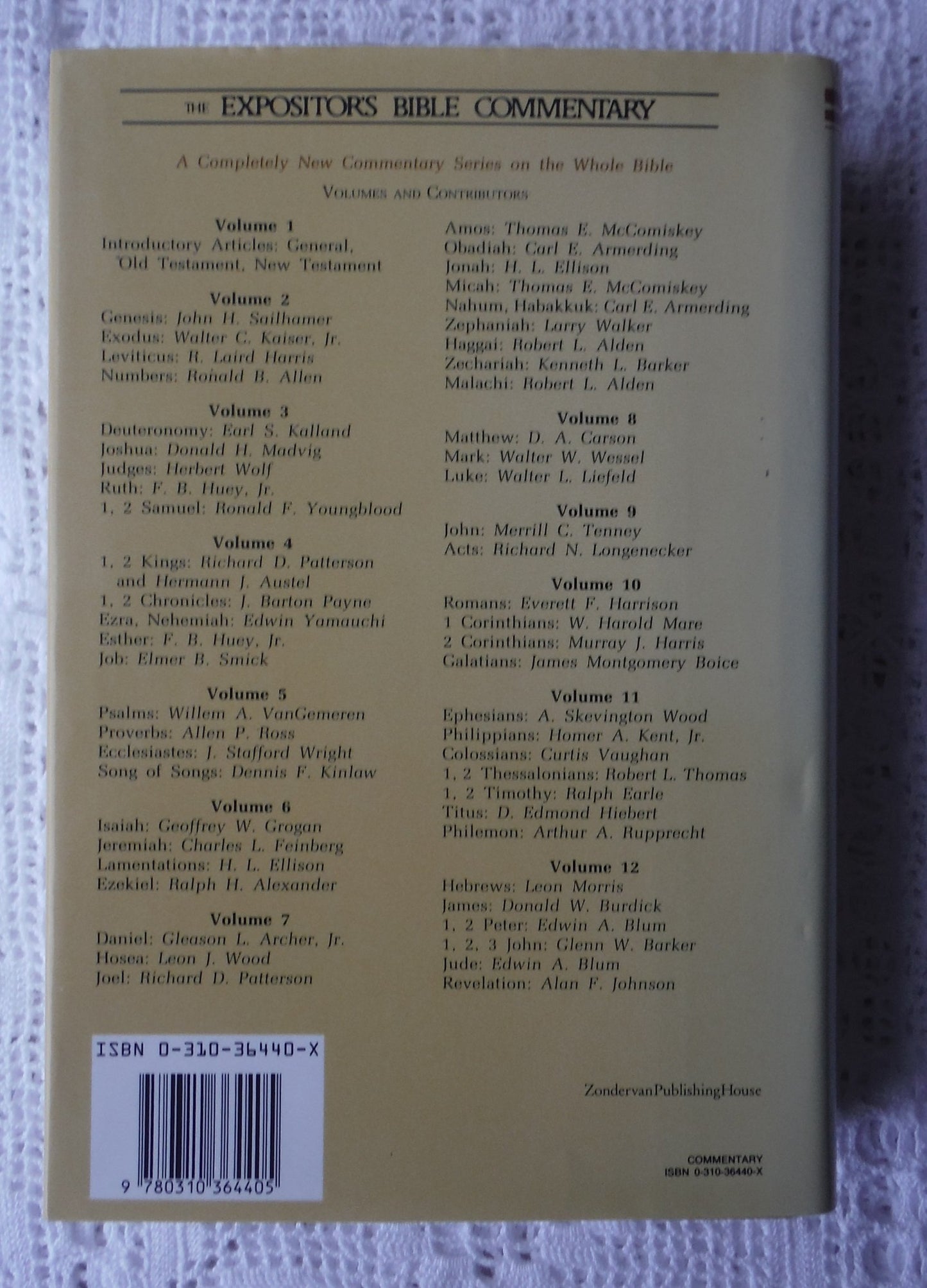 The Expositor's Bible Commentary with New International Vers