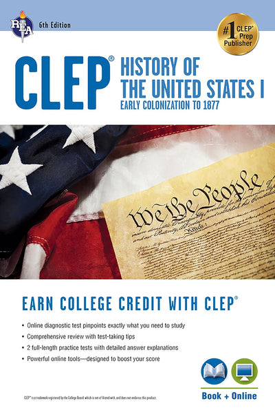 CLEP? History of the U.S. I Book + Online (CLEP Test Preparation)