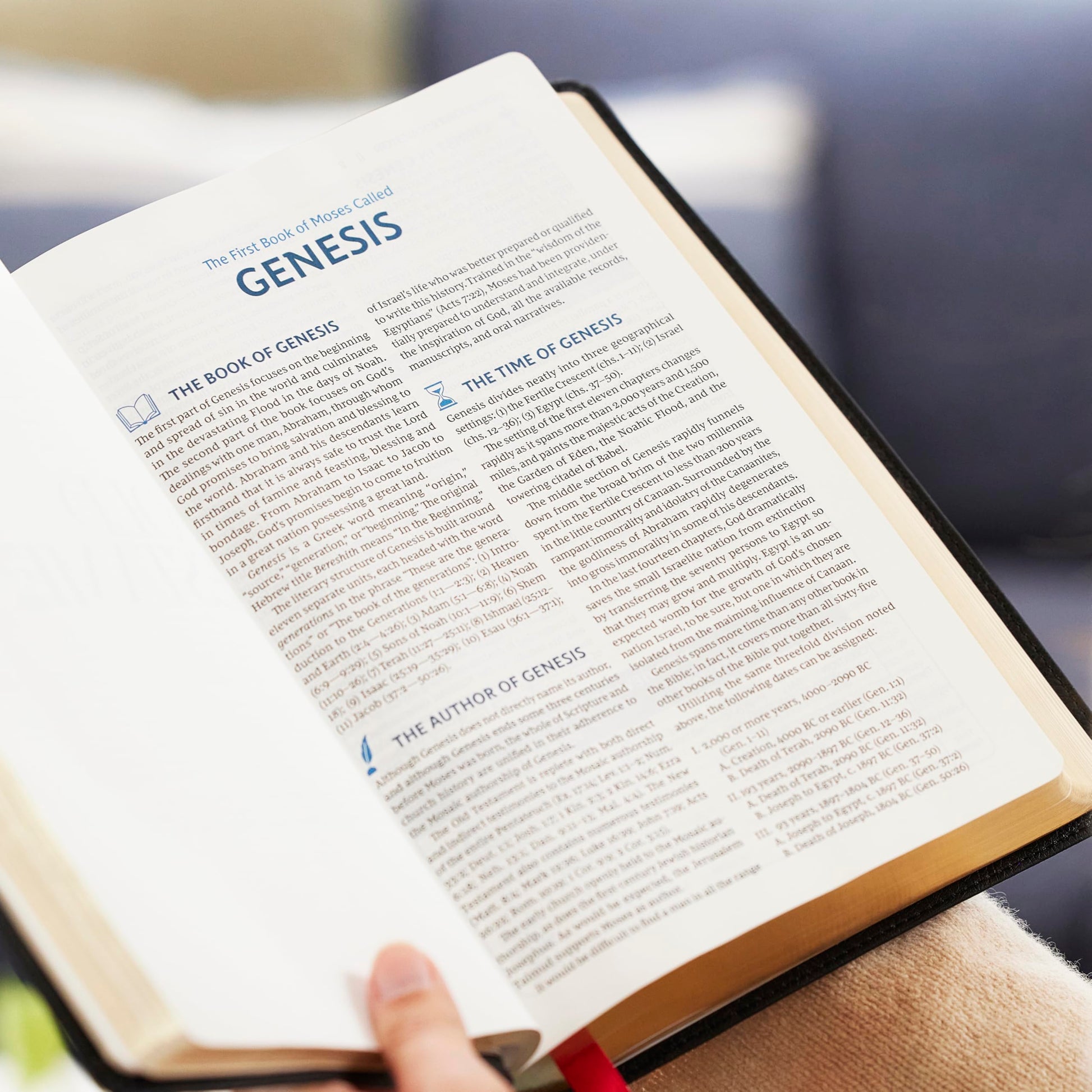 The Open Bible: Read and Discover the Bible for Yourself (NKJV, Black Leathersoft, Red Letter, Comfort Print, Thumb Indexed)