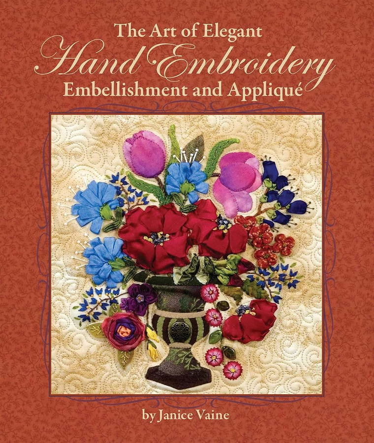 The Art of Elegant Hand Embroidery: Embellishment and Applique (Landauer) Hardcover Spiral Binding with included DVD of 124 Printable Patterns