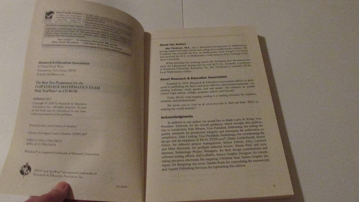 CLEP College Mathematics w/CD-ROM (CLEP Test Preparation)