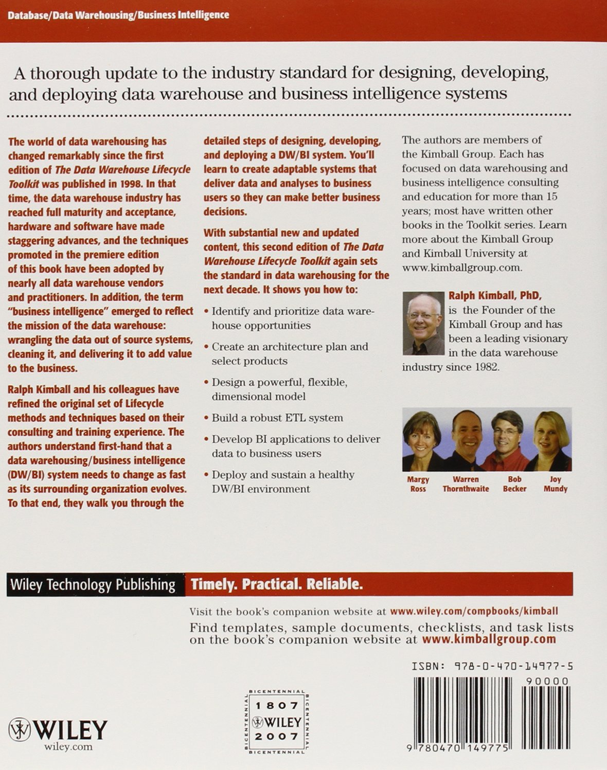 Kimball's Data Warehouse Toolkit Classics, 3 Volume Set