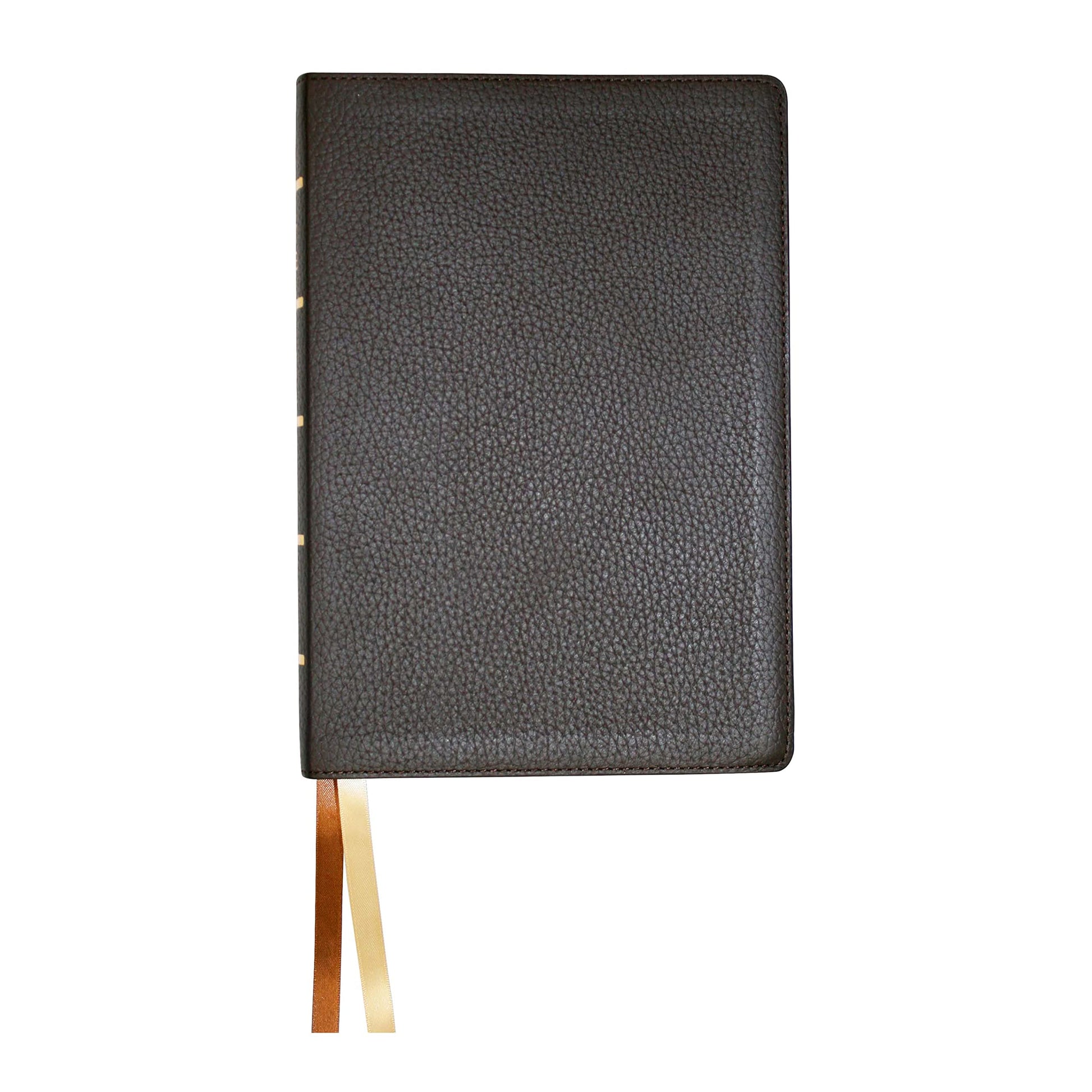 NASB Holy Bible, Large Print, Brown Premium Genuine Leather (Cowhide): 1995 New American Standard Bible in a Single-Column, Wide-Margin Format with 2 Ribbon Markers, 40 GSM Paper & Gold Page Edges