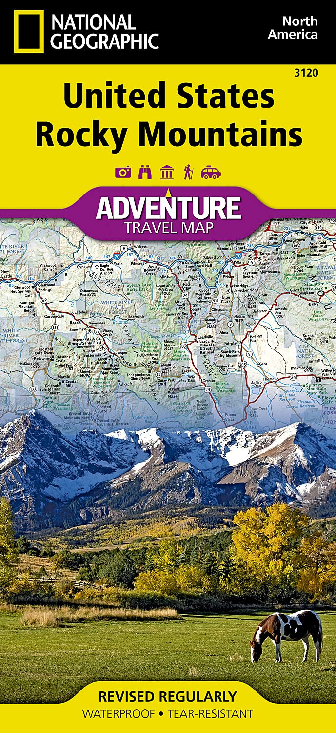 United States, Rocky Mountains Map (National Geographic Adventure Map, 3120)