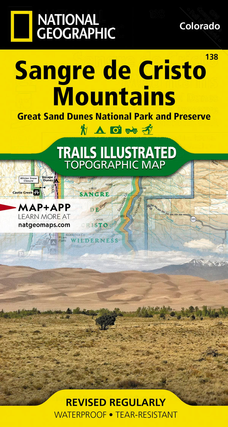 Sangre de Cristo Mountains [Great Sand Dunes National Park and Preserve] (National Geographic Trails Illustrated Map)