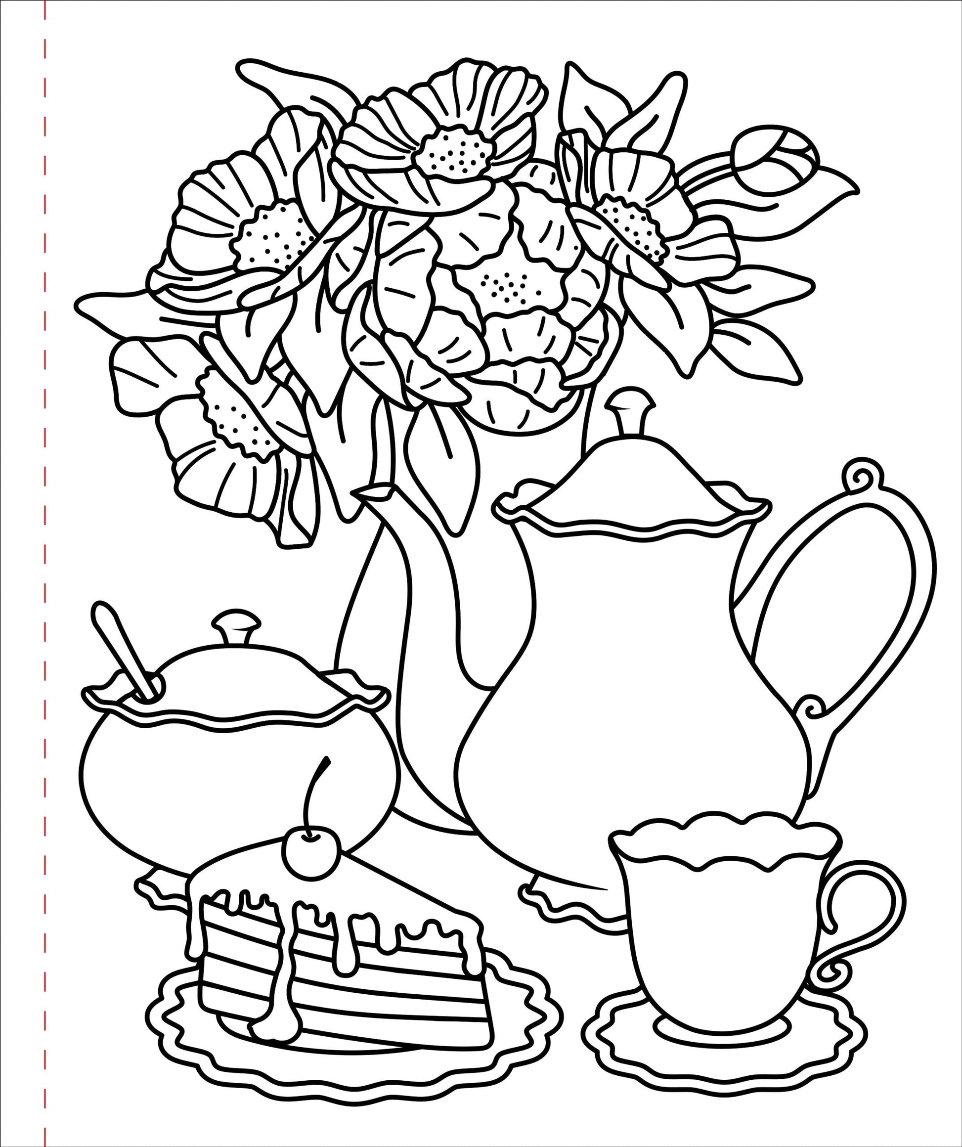 Large Print Coloring Book - Home Sweet Home - Big and Simple Designs for All Ages