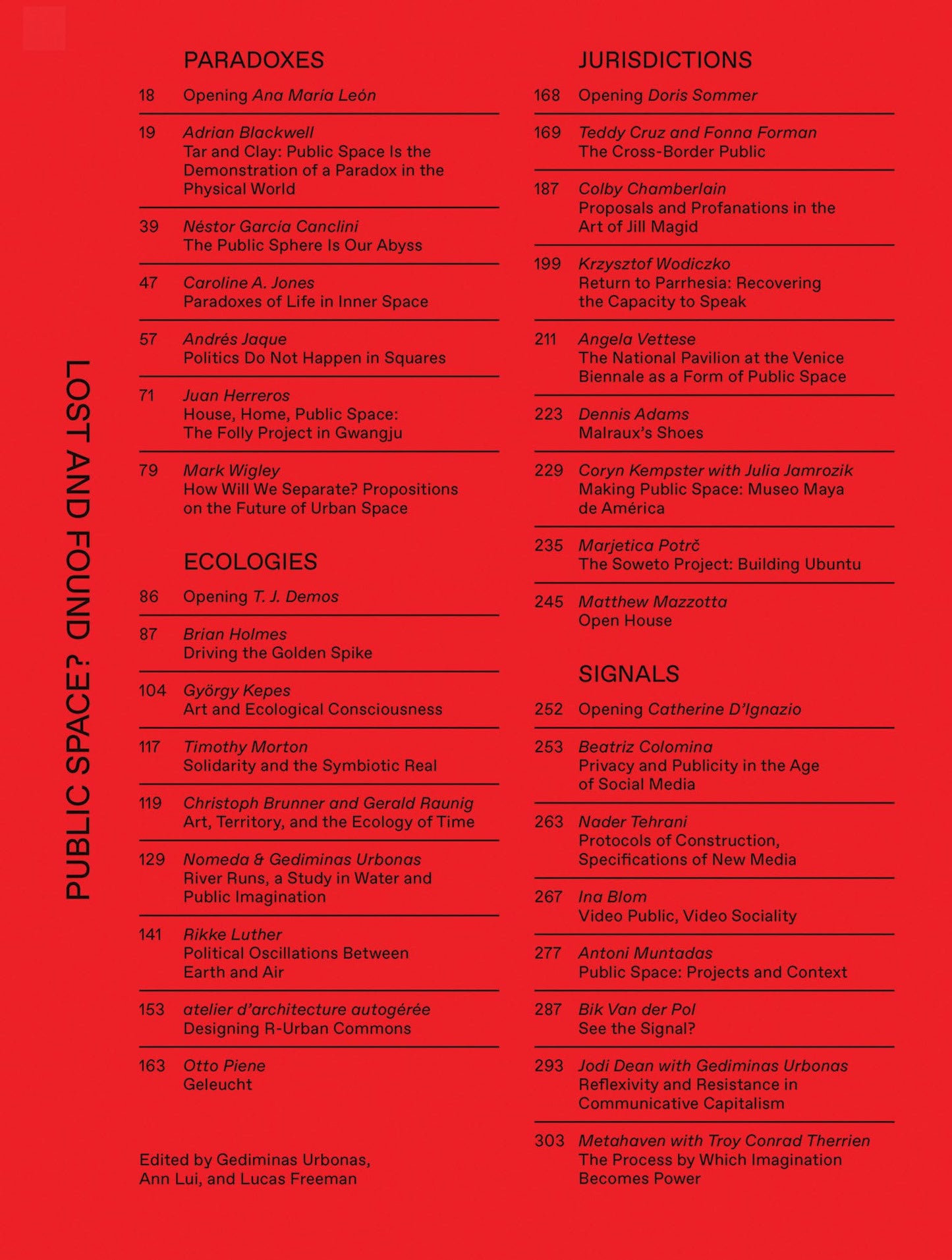 Public Space? Lost and Found (Sa+p Press)