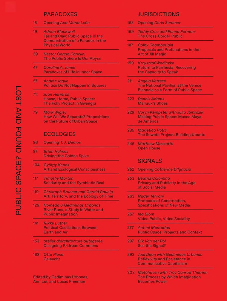 Public Space? Lost and Found (Sa+p Press)