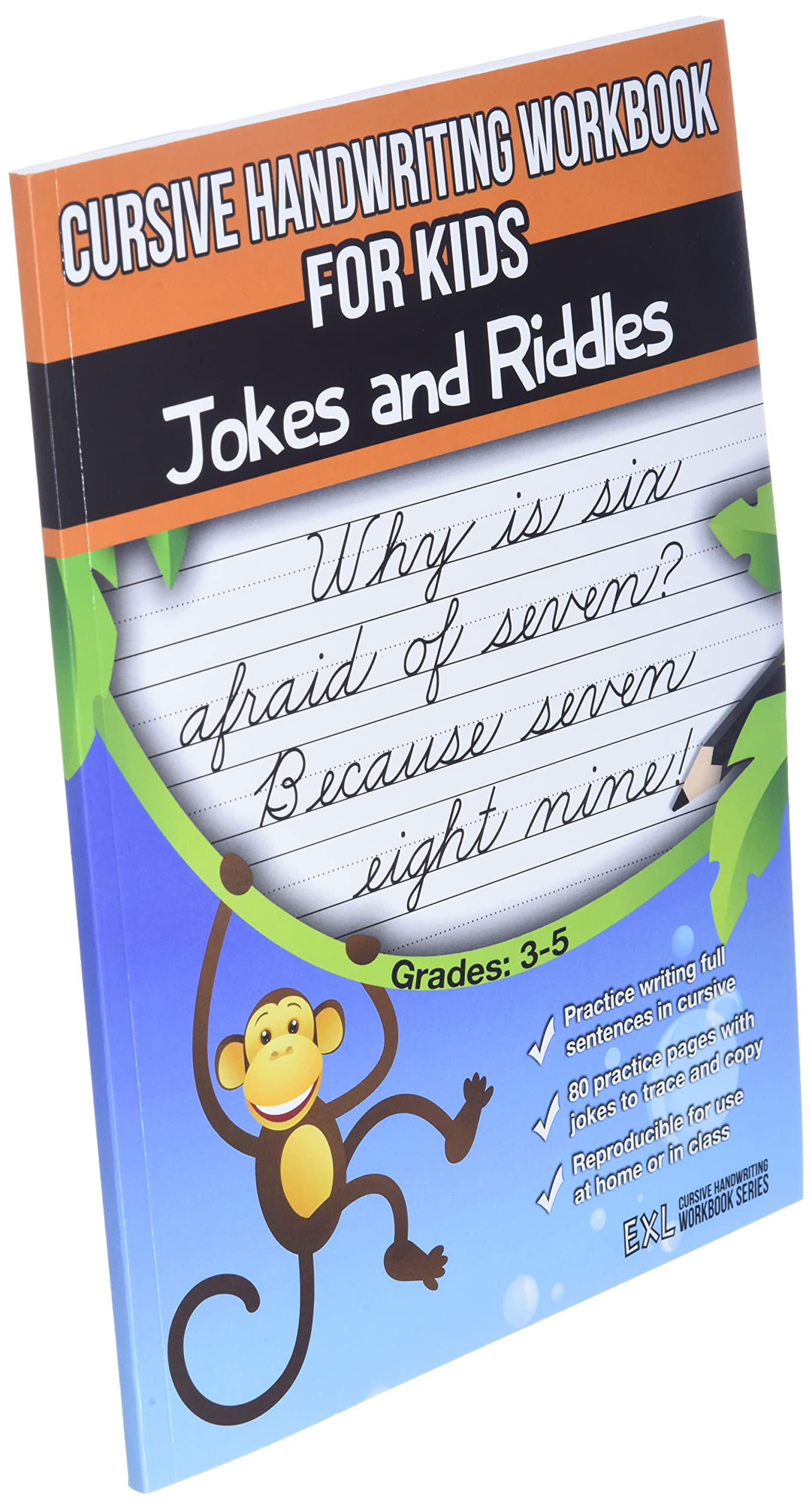 Cursive Handwriting Workbook for Kids: Jokes and Riddles