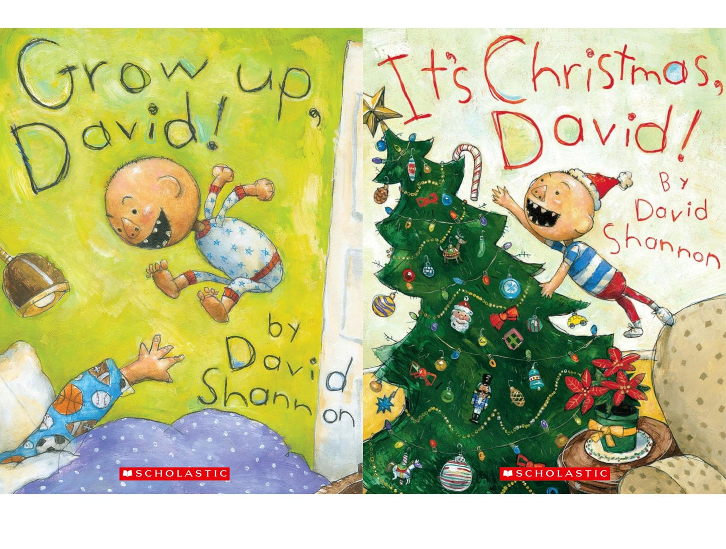 No, David! 6 Book Collection Set (David Gets in Trouble, David Goes to School, No, David!, Grow Up David! , That's Not Funny, David!, It's Christmas, David!) By David Shannon