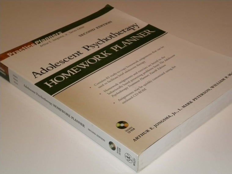 Adolescent Psychotherapy Homework Planner by Jongsma Jr., Ar