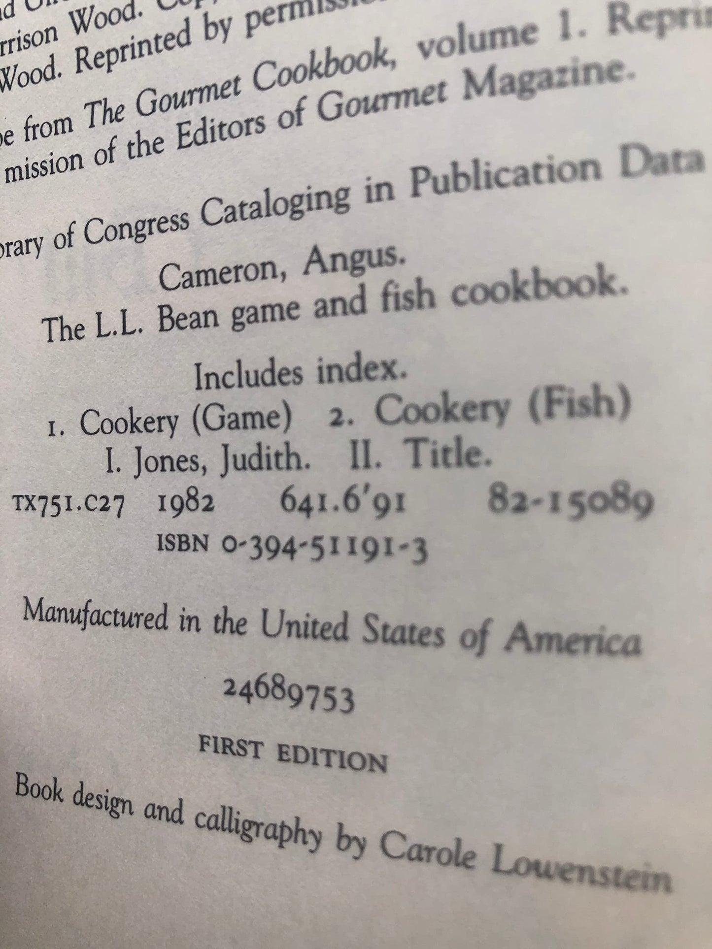The L.L. Bean Game and Fish Cookbook