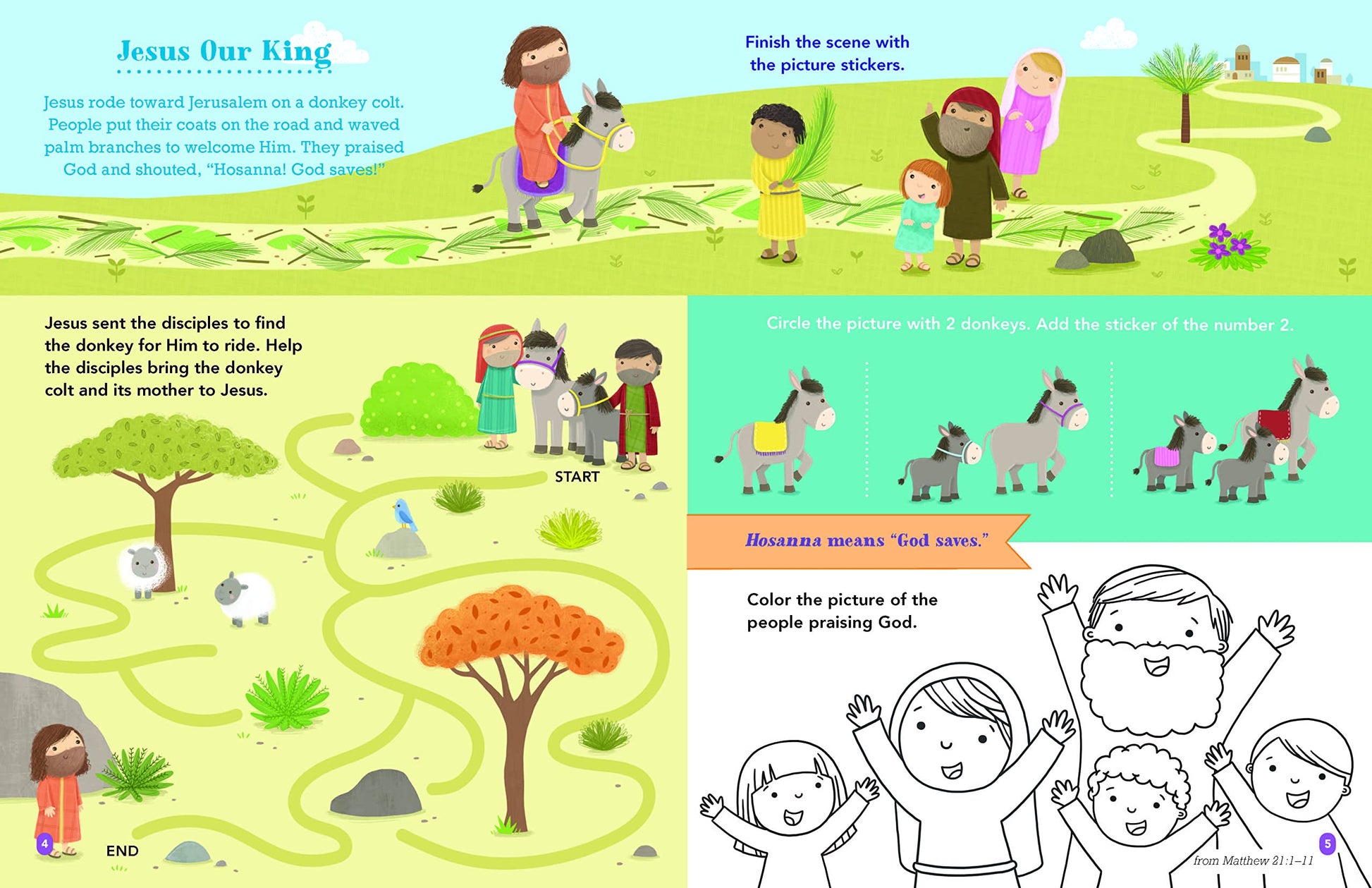 Say and Pray Bible Easter Sticker and Activity Book