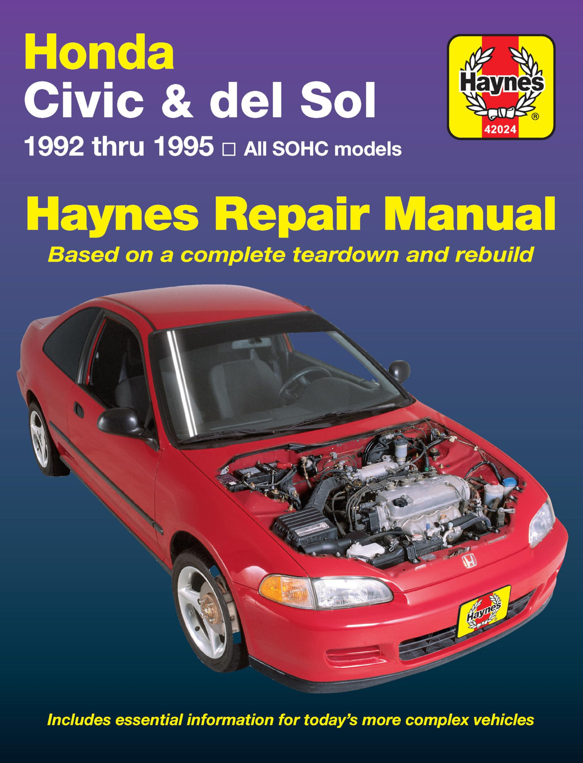 Honda Civic & Del Sol Covering (1992-1995) Haynes Repair Manual
