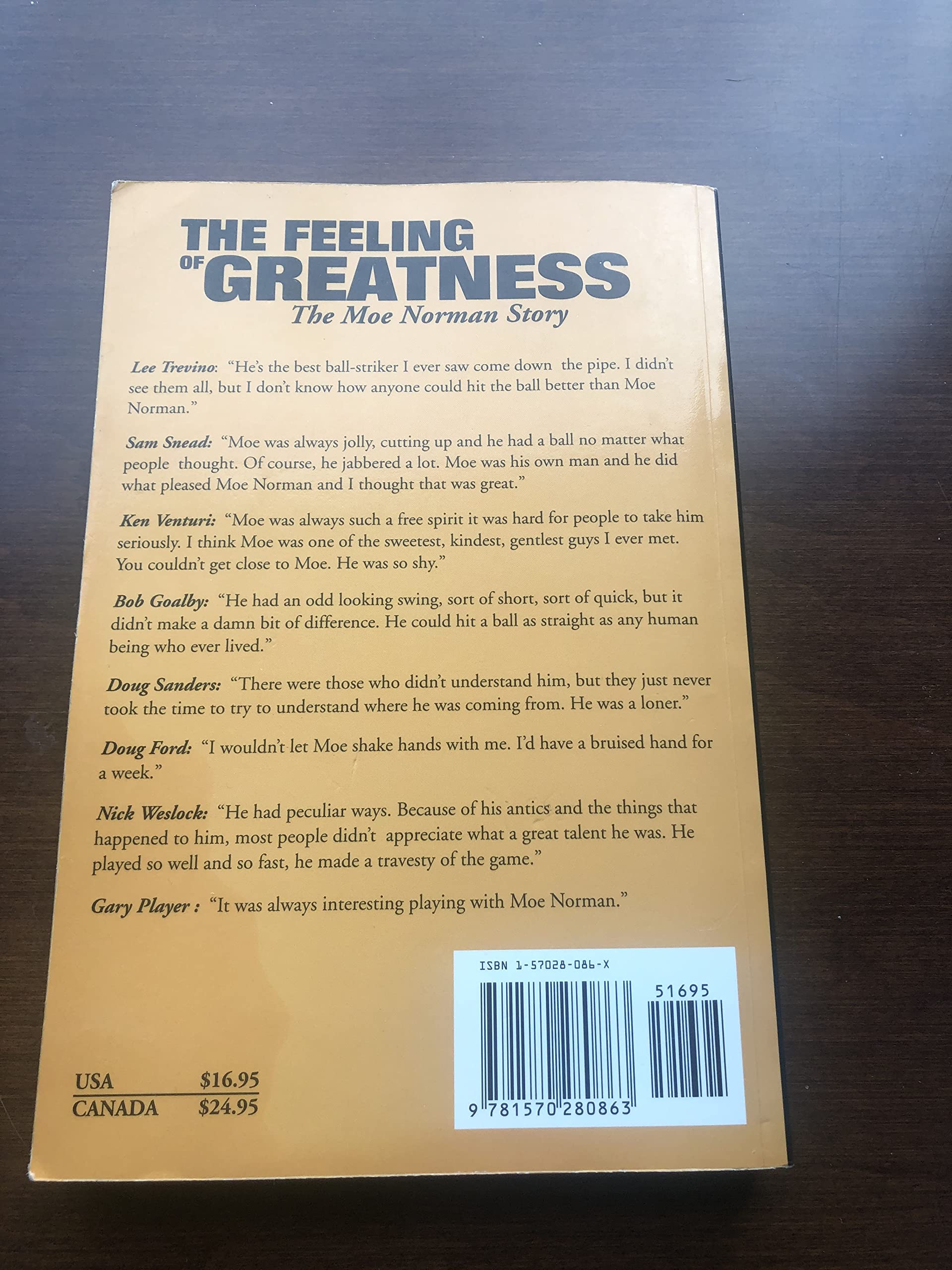 The Feeling of Greatness: The Moe Norman Story