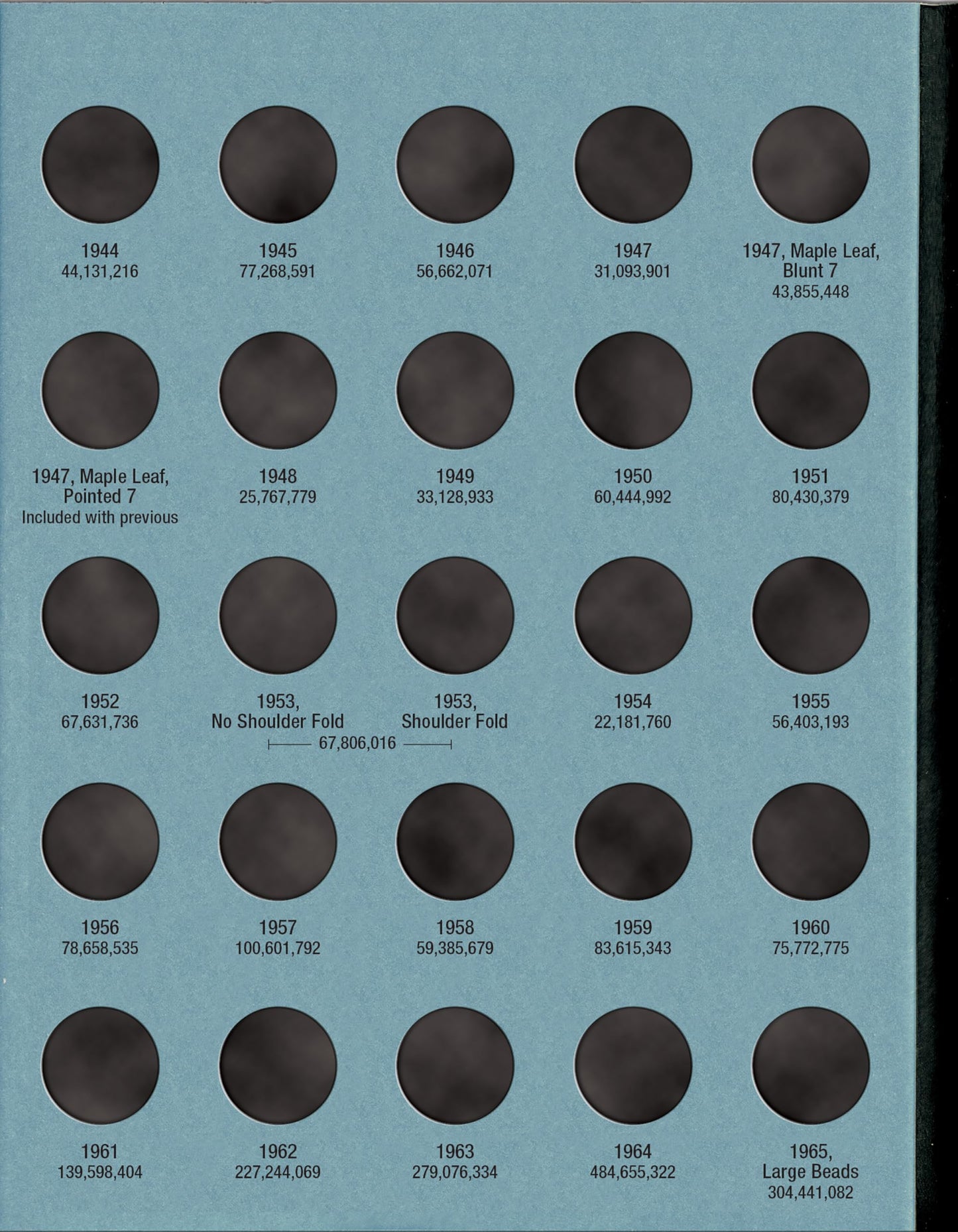 Canada Small Cents Collection 1920 to 1988 Number One