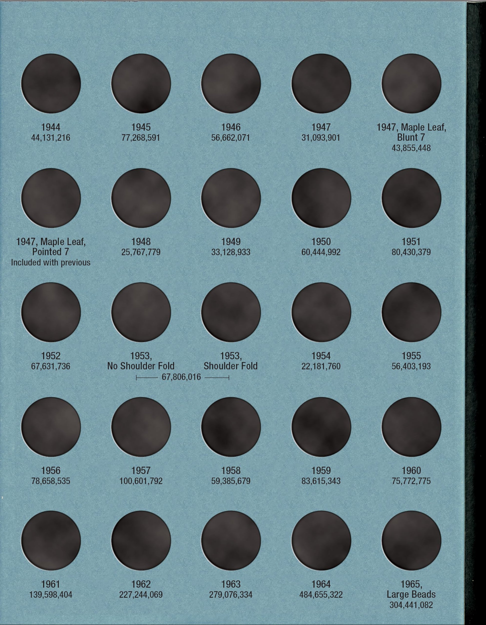 Canada Small Cents Collection 1920 to 1988 Number One