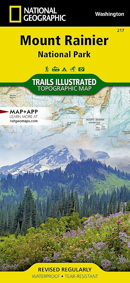 Mount Rainier National Park Map (National Geographic Trails Illustrated Map, 217)