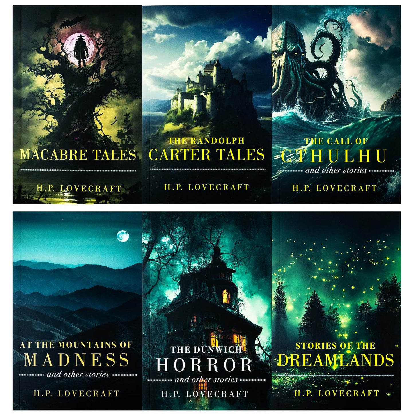 The H. P Lovecraft 6 Books Collection Set (Macabre Tales, At the Mountains of Madness, The Call of Cthulhu & Others)