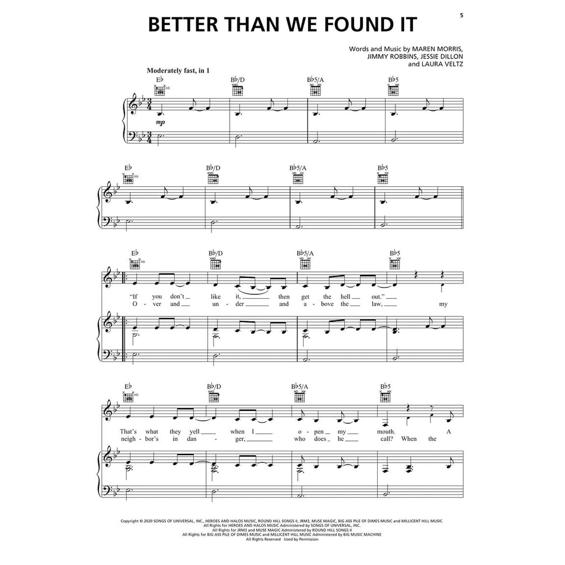 Popular Country Sheet Music: 27 Hits from 2020-2022 Arranged for Piano/Vocal/Guitar