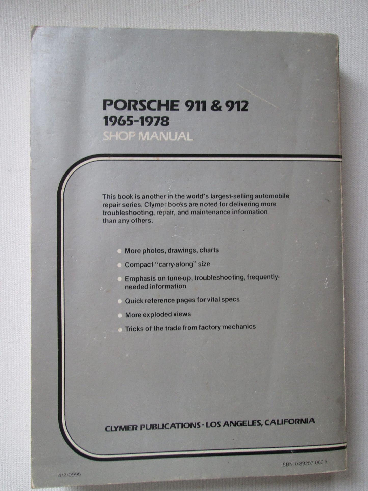 Porsche 911, 1965-1985 shop manual by Sydnie A Wauson