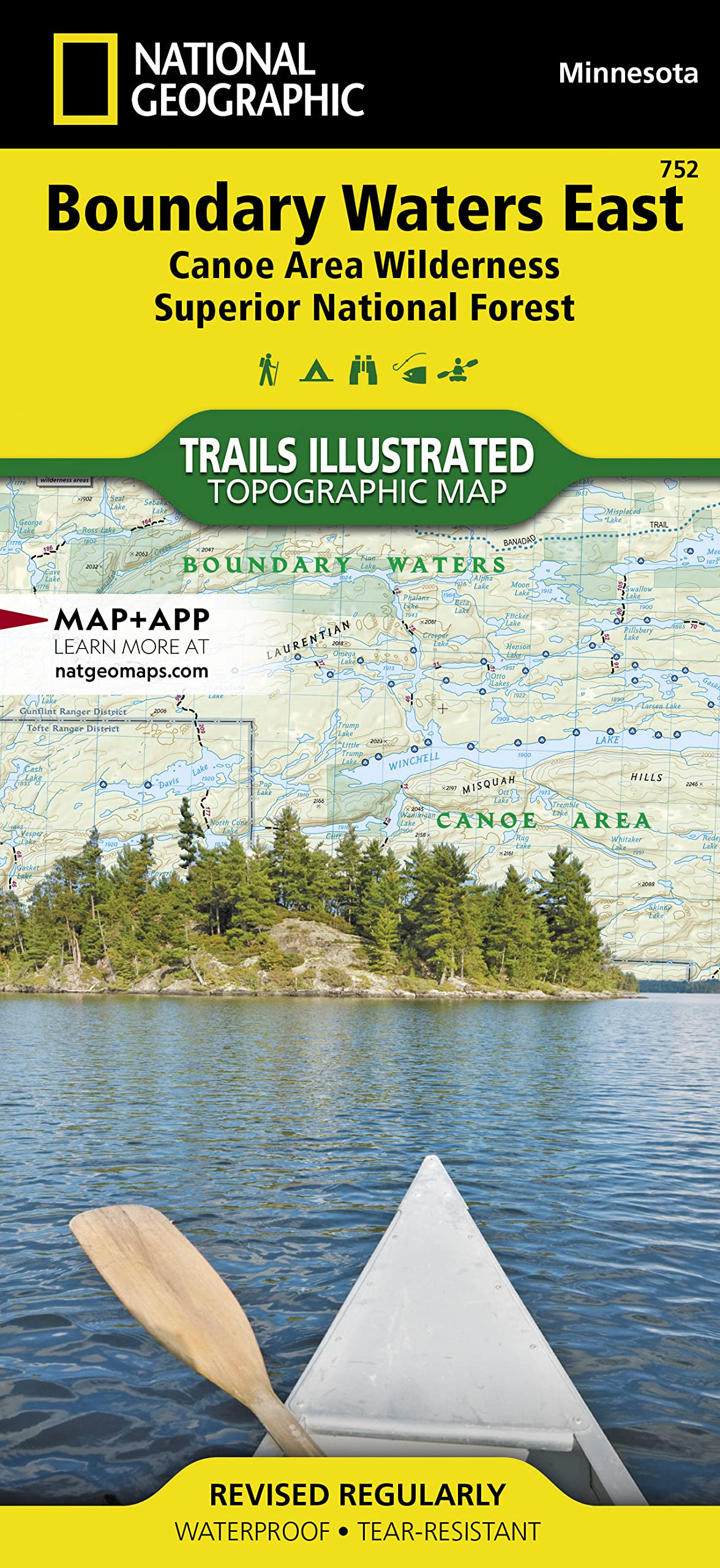 Boundary Waters East Map [Canoe Area Wilderness, Superior National Forest] (National Geographic Trails Illustrated Map, 752)