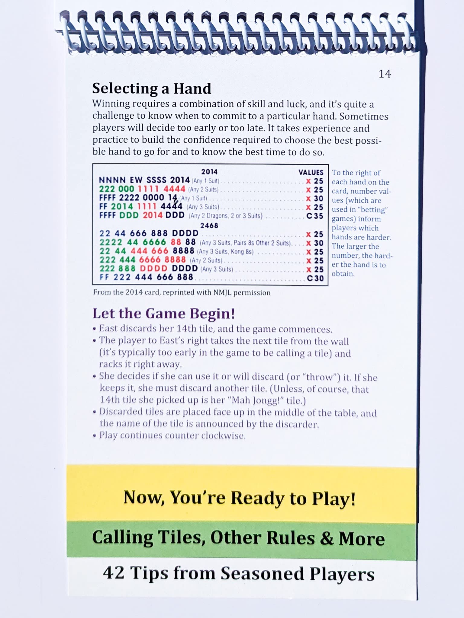 Lets Play Modern American Mah Jongg! A Flipbook Reference Guide (Second Edition)