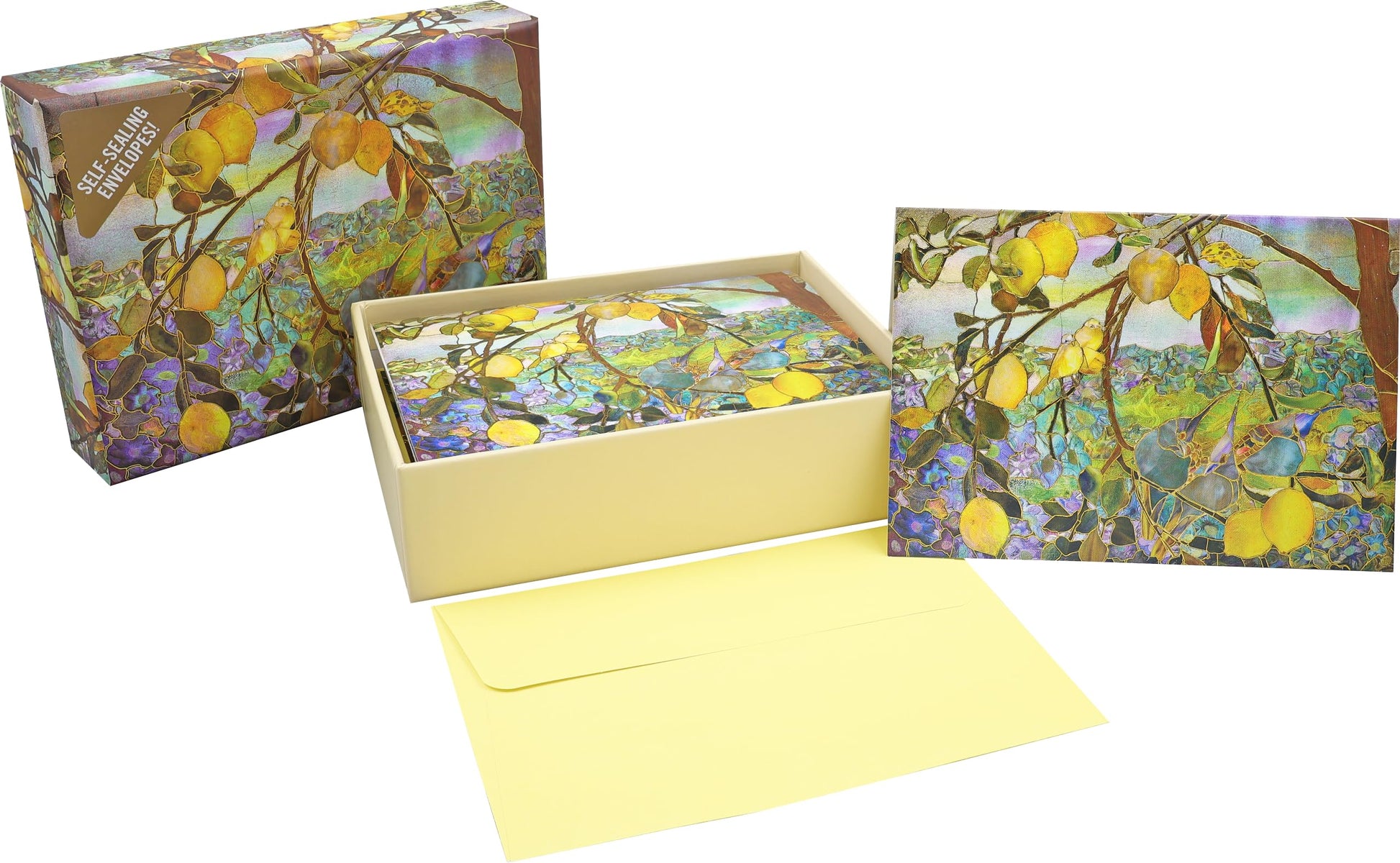 Tiffany Lemon Tree Note Cards (14 cards, 15 self-sealing envelopes)