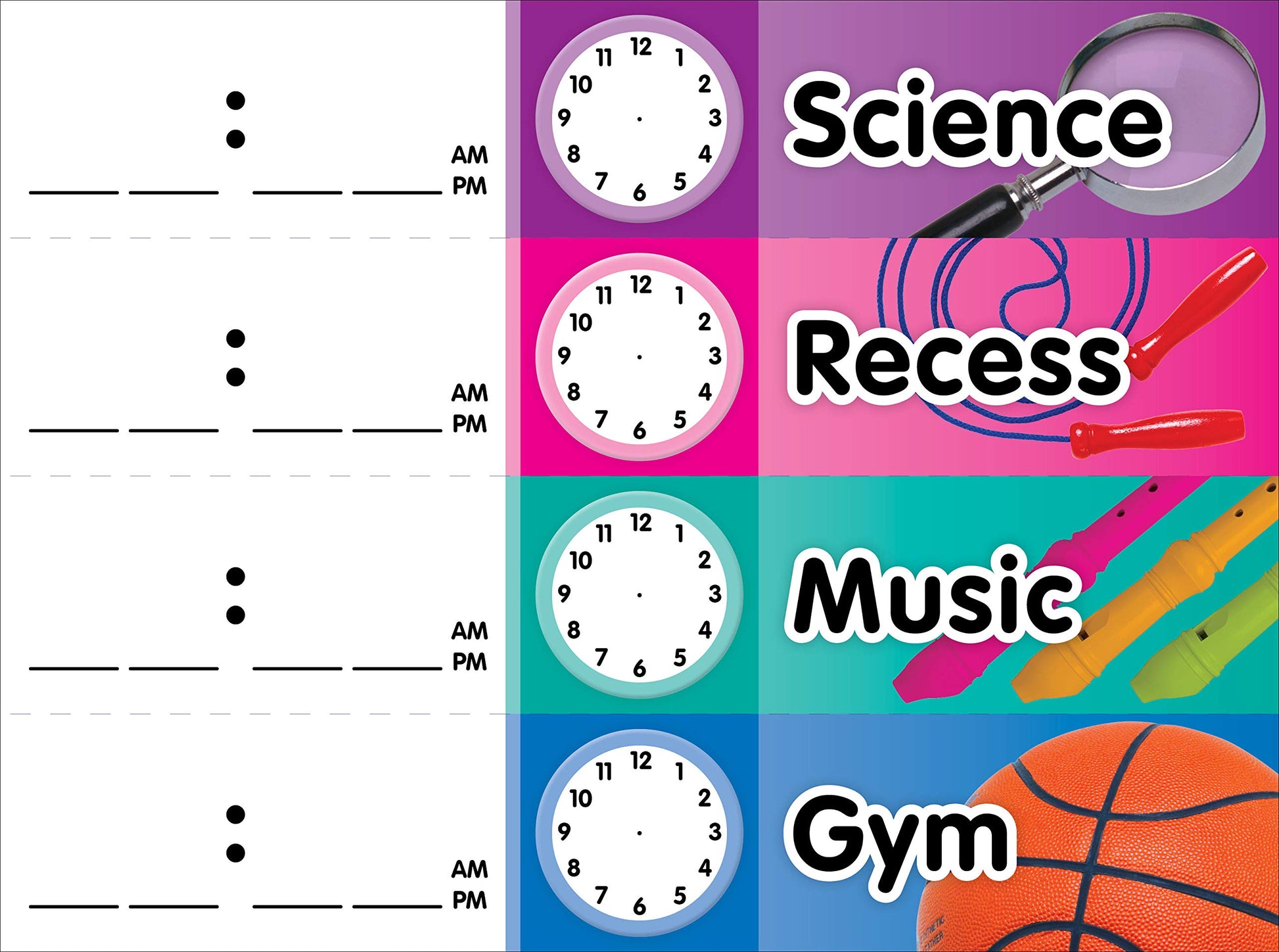 Daily Schedule Pocket Chart, Blue