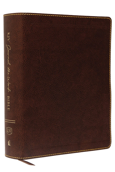 KJV Large Print Bible, Journal the Word, Reflect, Journal or Create Art Next to Your Favorite Verses (Brown Bonded Leather, Red Letter: King James Version)