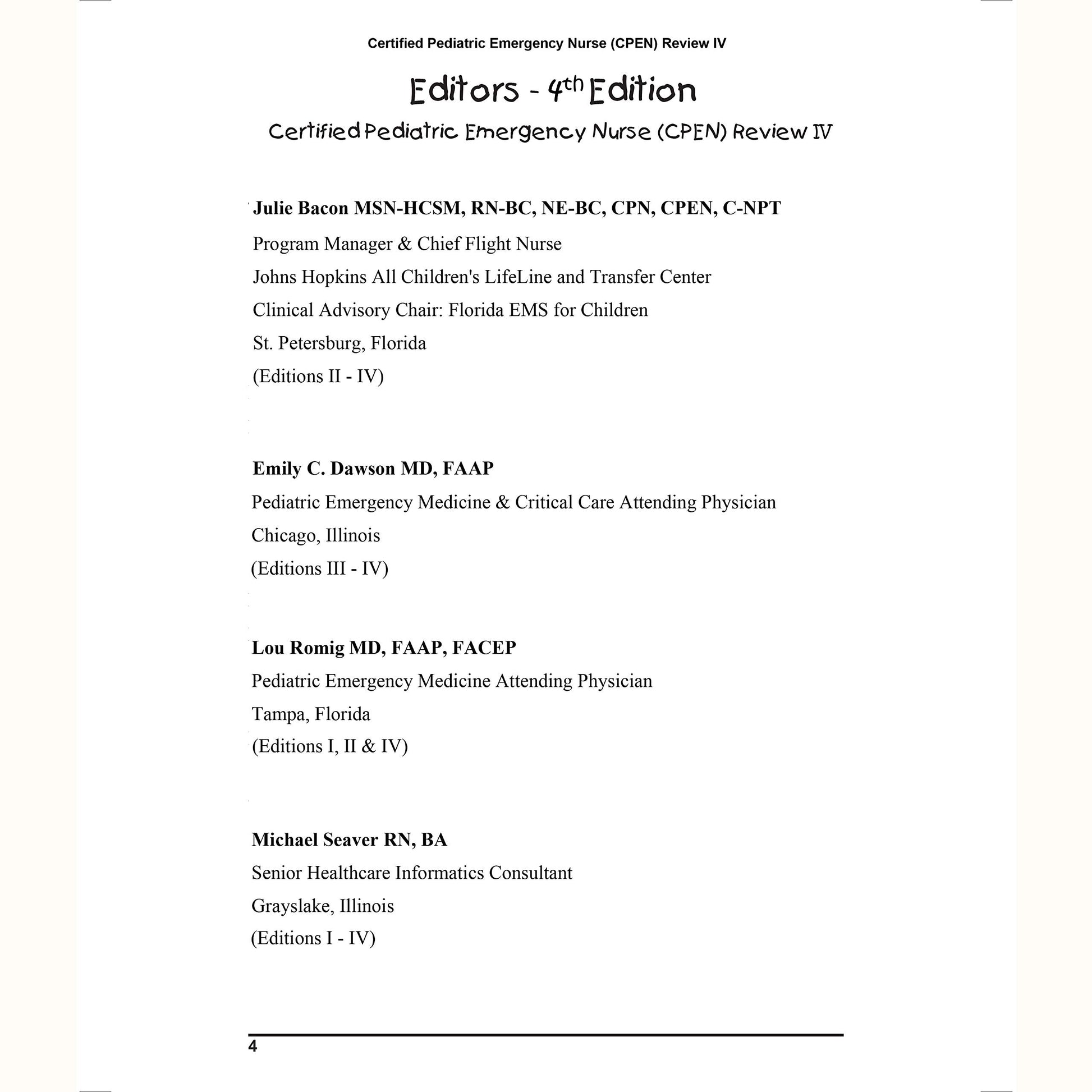Certified Pediatric Emergency Nurse (CPEN Exam Review)