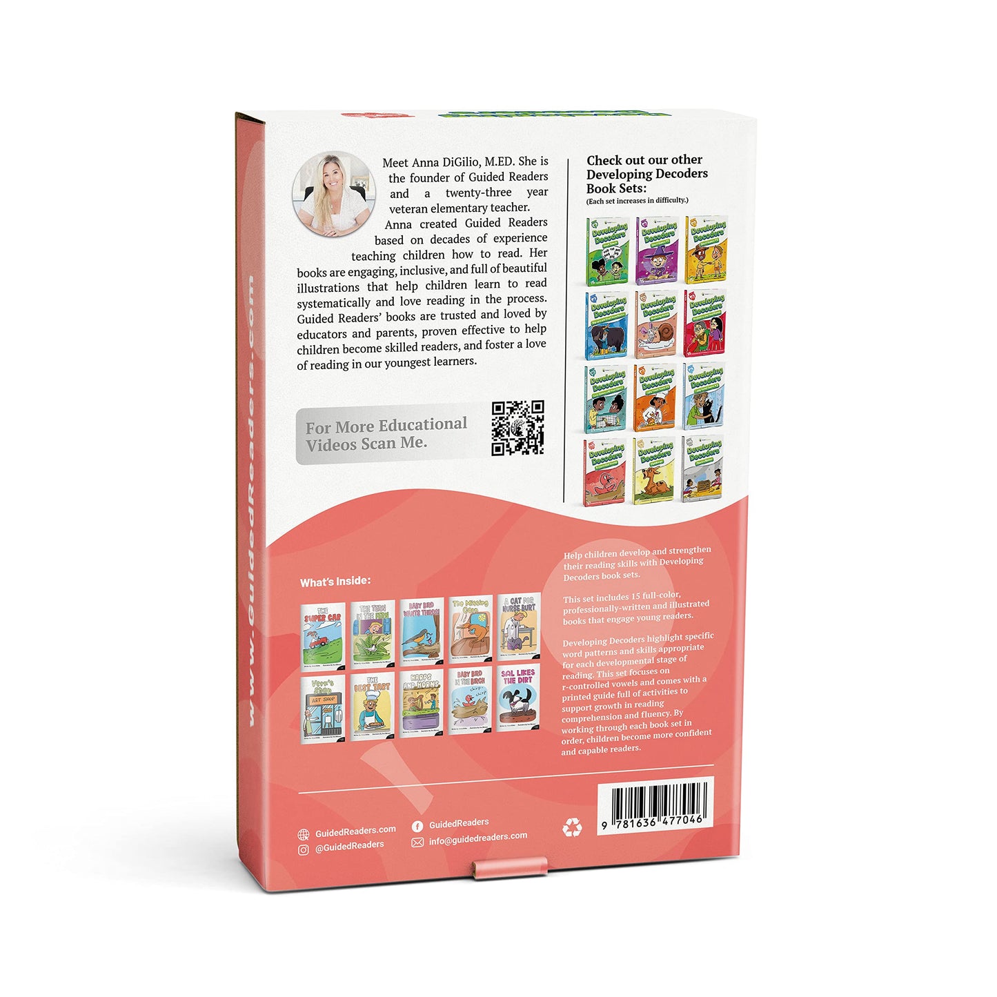 Decodable Readers: 15 R-Controlled Vowels Phonics Books for Beginning Readers Ages 4-7 Developing Decoders (Set 10)