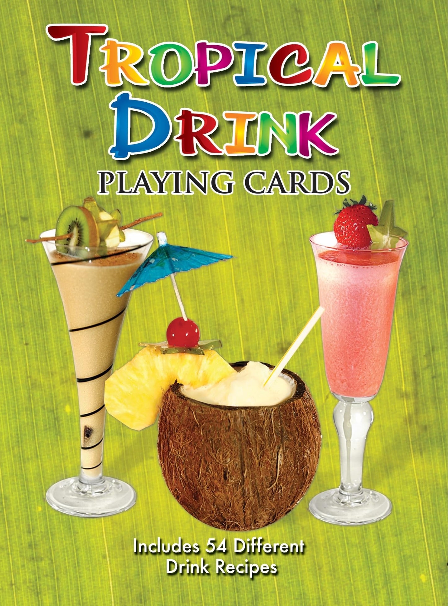Tropical Cocktail Drink Recipes Playing Cards 54 Cards