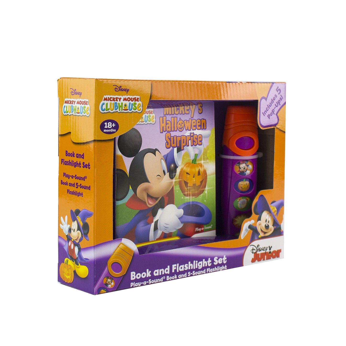 Disney Mickey Mouse Clubhouse - Halloween Surprise Sound Book and Flashlight Set - PI Kids