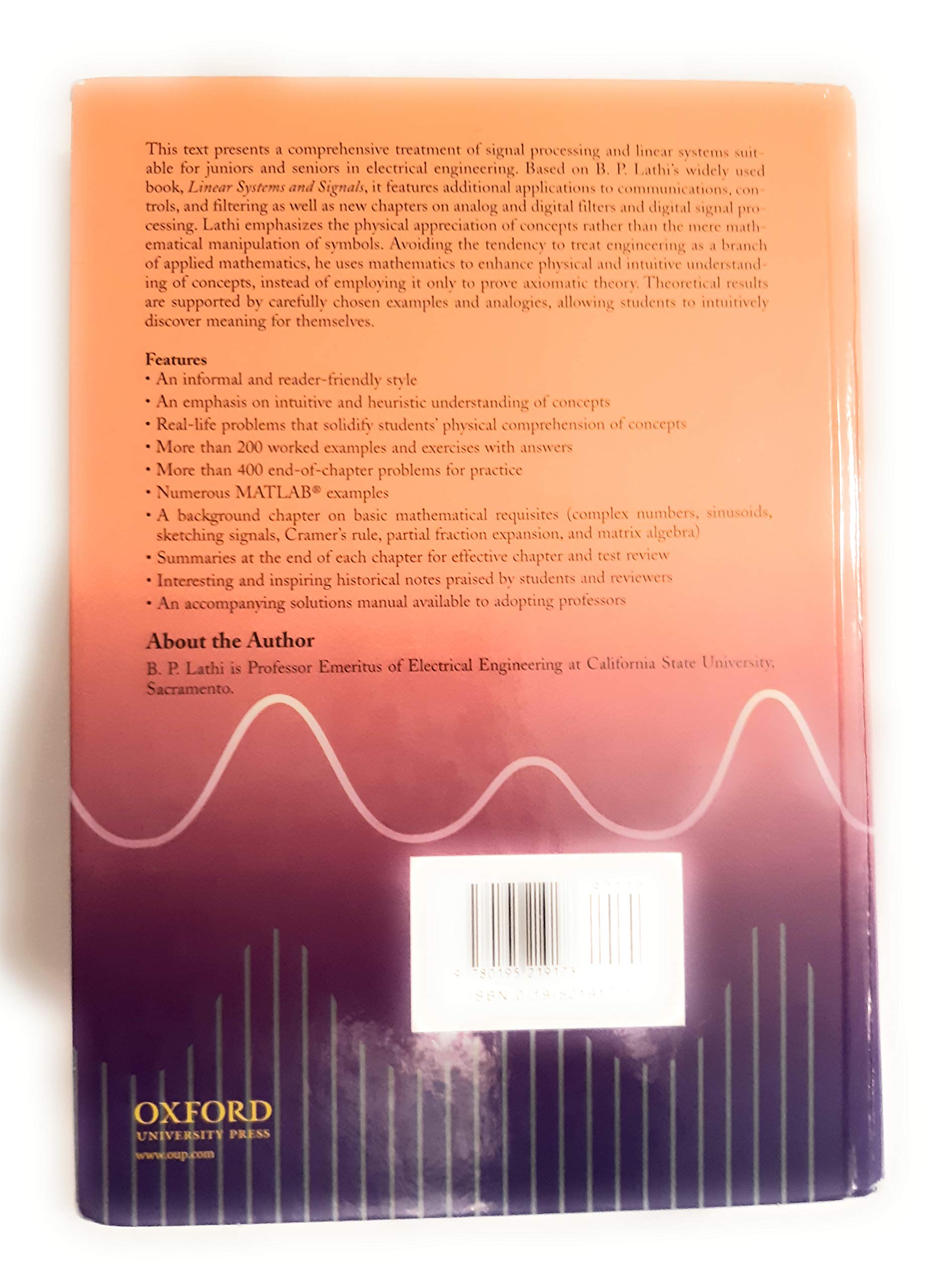 Signal Processing and Linear Systems