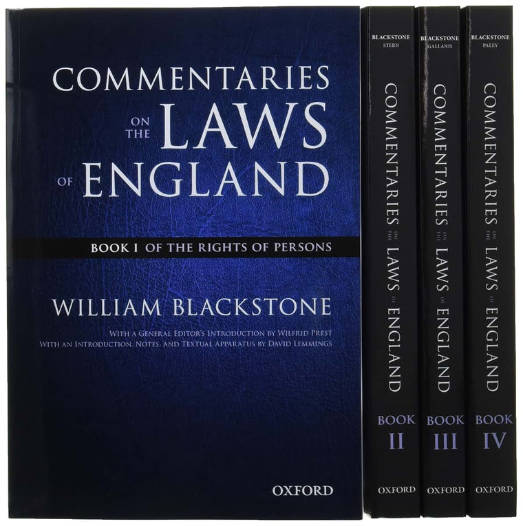 The Oxford Edition of Blackstone's: Commentaries on the Laws of England: Book I, II, III, and IVPack