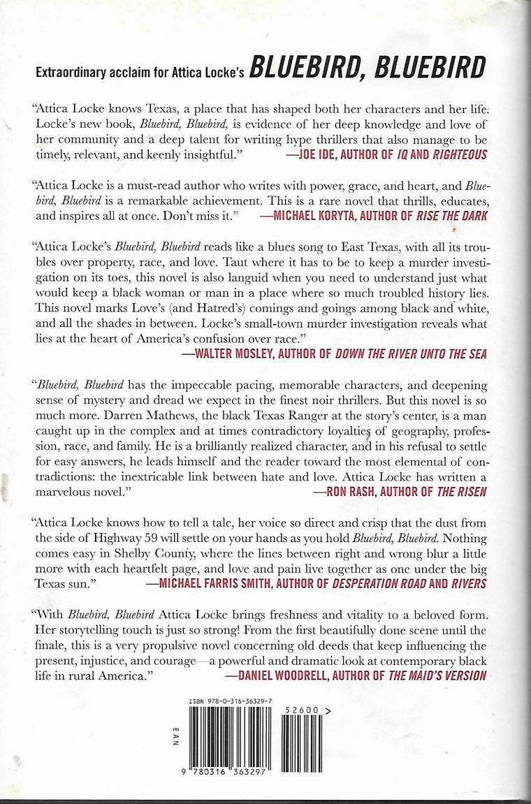 Bluebird, Bluebird (A Highway 59 Novel, 1) — back cover