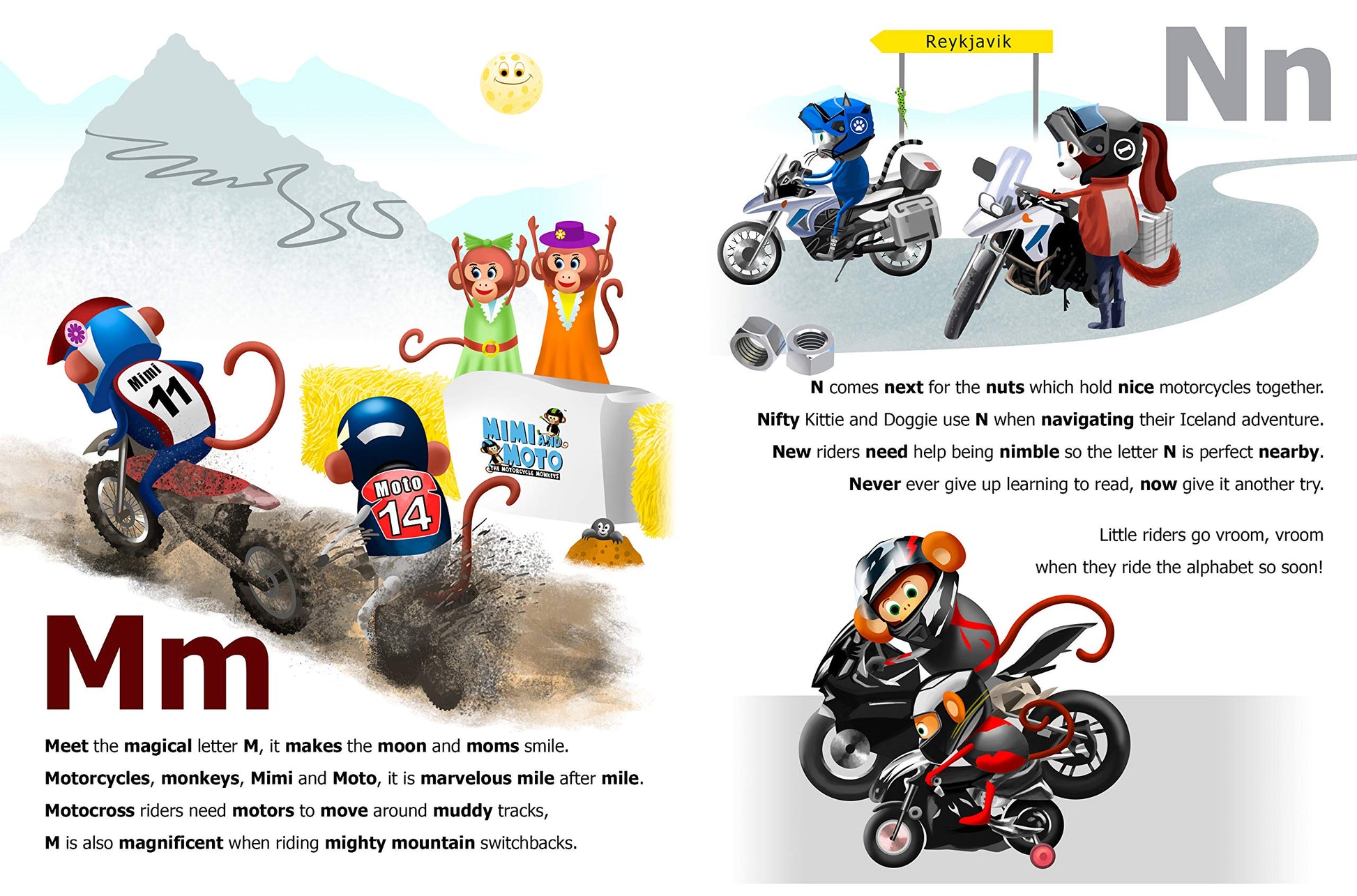 Mimi and Moto Ride the Alphabet (Children's Motorcycle Book)