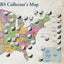 50 State Quarters Map (includes space for the Philadelphia and Denver mints!)