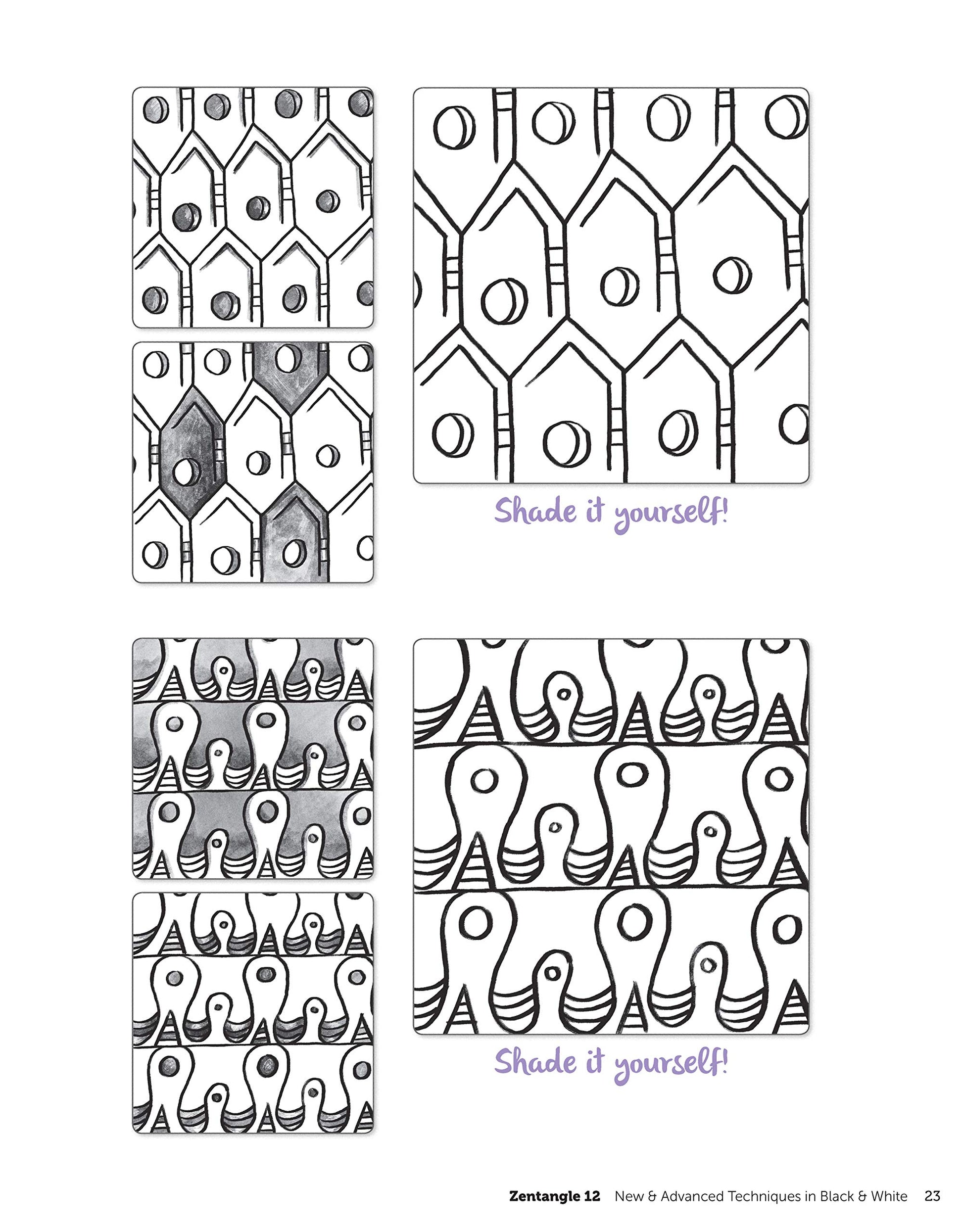 Zentangle 12, Workbook Edition: Innovative Art Techniques & Projects (Design Originals) 30 New Tangles
